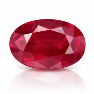 Natural Red Ruby Oval Gemstone from Thailand