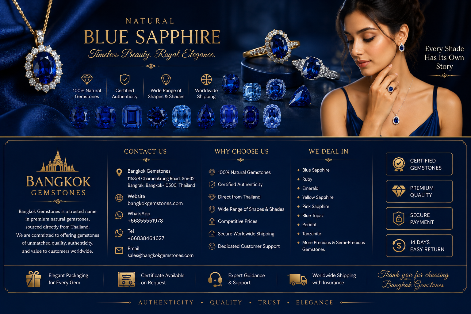 Blue sapphire premium quaiity